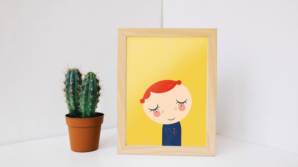 Redhead Girl Printable Art Etsy