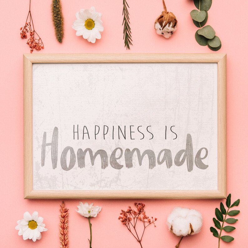 Happiness is homemade printable art etsy