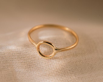 The Solid Recycled Gold Full Moon Ring