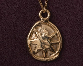 Athena Star Charm Medallion Necklace