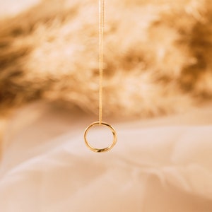 The Recycled Solid Gold Twist Hoop Necklace