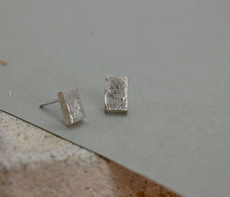 Sustainable Ethical Recycled Sterling Silver Stud Earrings Etsy