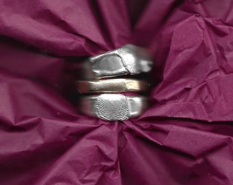 Make your own fingerprint bands - wedding ring idea - Sustainable wedding bands jewellery, heirloom jewellery