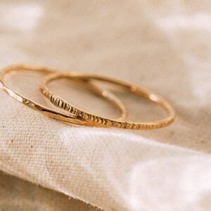 The Dainty Recycled Solid Gold Stacking Ring image 4