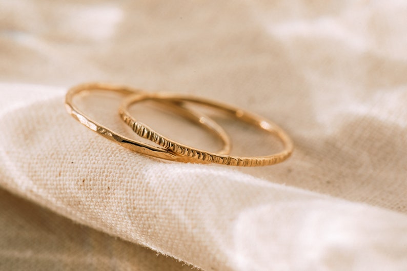 The Dainty Recycled Solid Gold Stacking Ring image 4