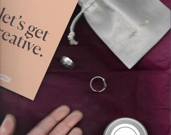 Make your own fingerprint Signet - wedding ring idea - Sustainable wedding bands jewellery, heirloom jewellery