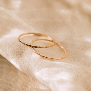 The Dainty Recycled Solid Gold Stacking Ring image 1