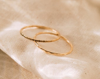 The Dainty Recycled Solid Gold Stacking Ring