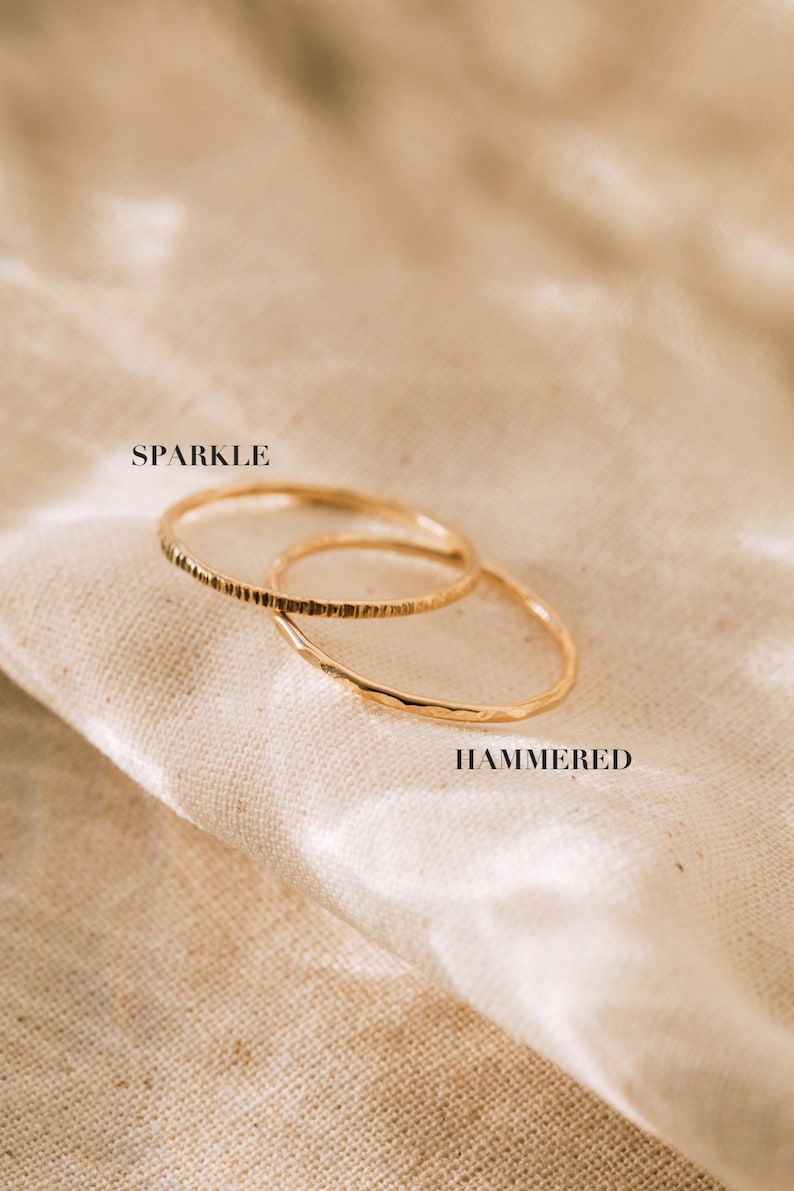 The Dainty Recycled Solid Gold Stacking Ring image 5