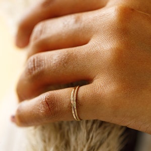 The Dainty Recycled Solid Gold Stacking Ring image 2