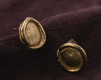Athena Medallion Stud Earrings