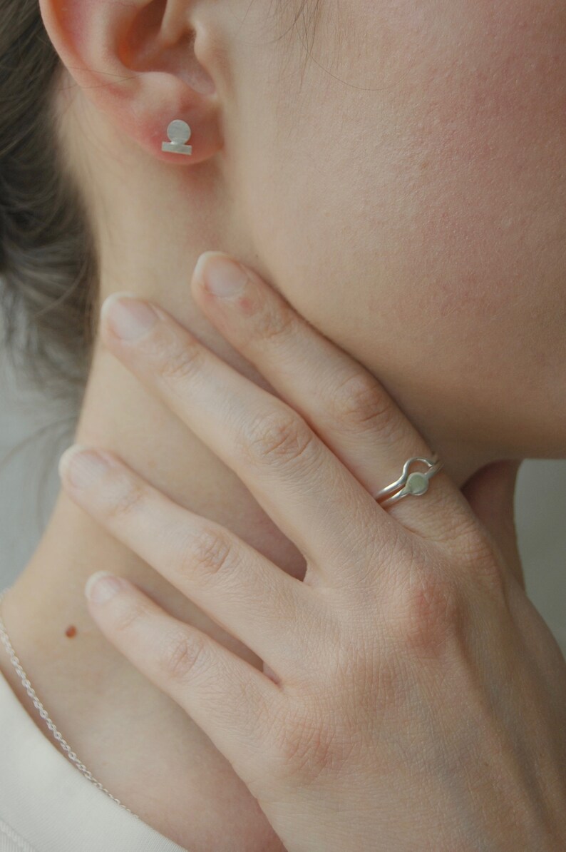Sustainable Ethical Recycled Sterling Silver Stacking Bands Stacking Rings Minimal Geometric Jewellery