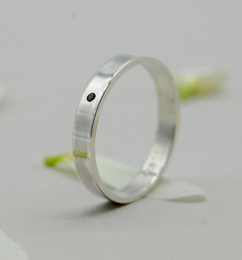 Recycled Sustainable Sterling Silver Single Stone Eternity Etsy UK