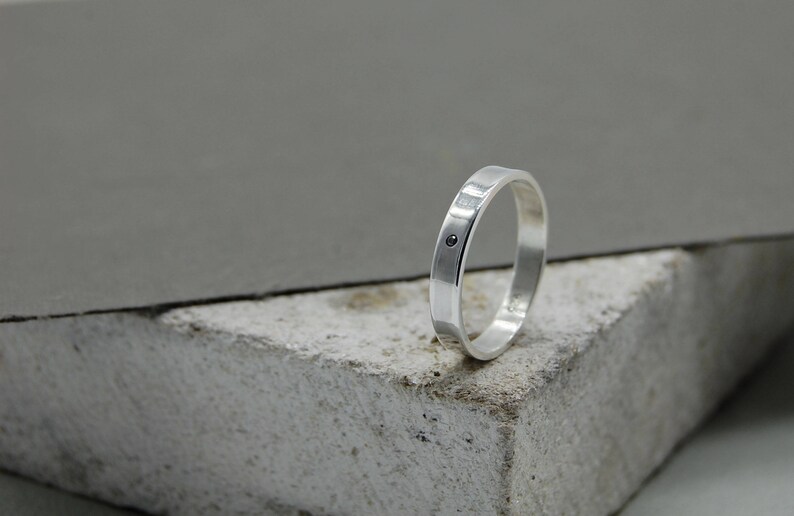 Recycled Sustainable Sterling Silver Single Stone Eternity Etsy UK