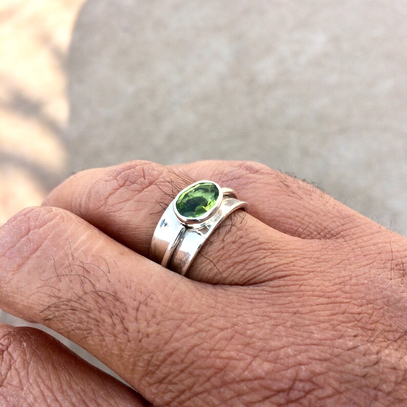 Peridot Ring Peridot Gemstone 925 Ring Peridot Ring Etsy