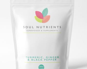 Cúrcuma, jengibre y pimienta negra 2500 mg 120 comprimidos - Extracto de hierbas de cúrcuma de alta potencia - Extracto de curcumina fabricado en el Reino Unido