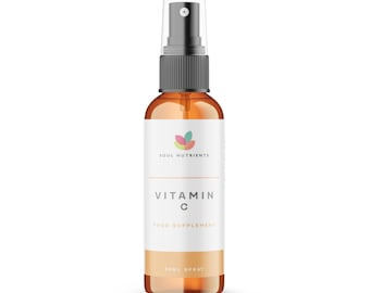 Soul Nutrients / Spray oral diario con vitamina C / 1000 mg por porción diaria / Sabor a naranja natural / Apto para veganos / 30 ml