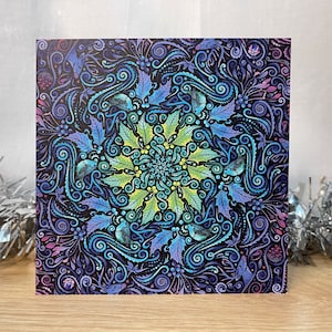 Carte de Noël psychédélique, Trippy, Art, Noël
