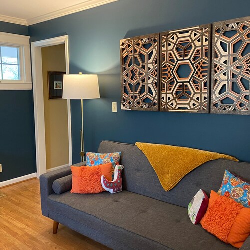 Decorative Wall Panels 3 Panel Triptych Design Multi Layer Etsy