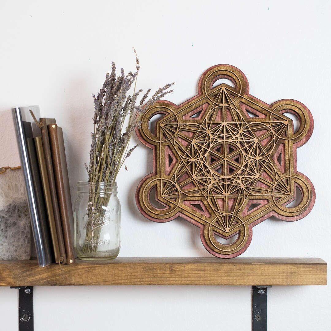 Wall Art - 3D Metatron Cube - Sacred Geometry - Laser Cut - Etsy
