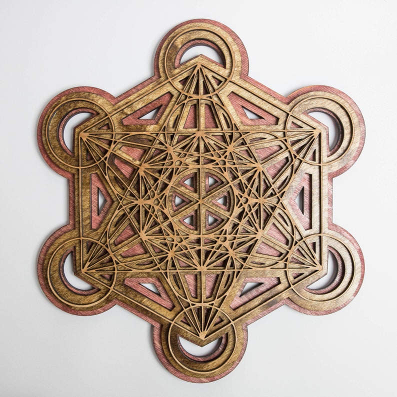 Wall Art - 3D Metatron Cube - Sacred Geometry - Laser Cut - Etsy