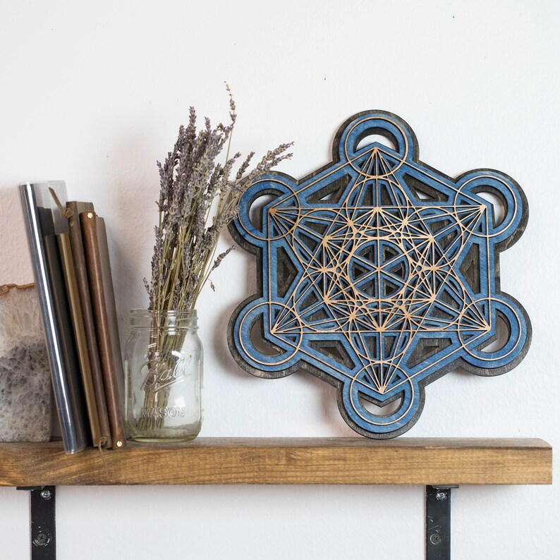 Wall Art - 3D Metatron Cube - Sacred Geometry - Laser Cut - Etsy