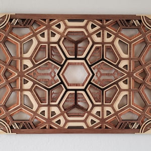 Decorative Wall Panel Multi Layer Laser Cut Geometric Wall | Etsy