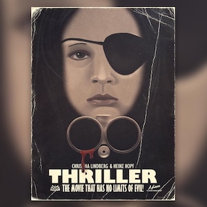 Thriller: Una imagen cruel cartel de película cartel de película vintage explotación de los años 70 Christina Lindberg