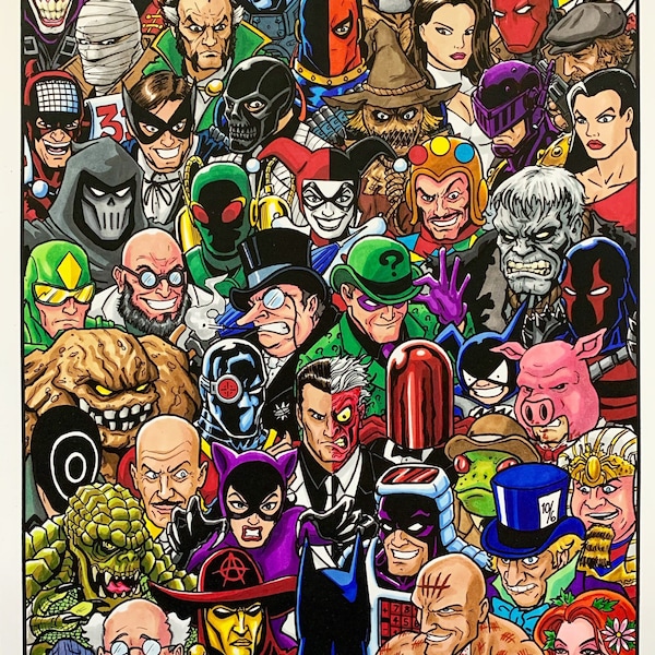 Batman Rogues Gallery - Impresión artística 11x17