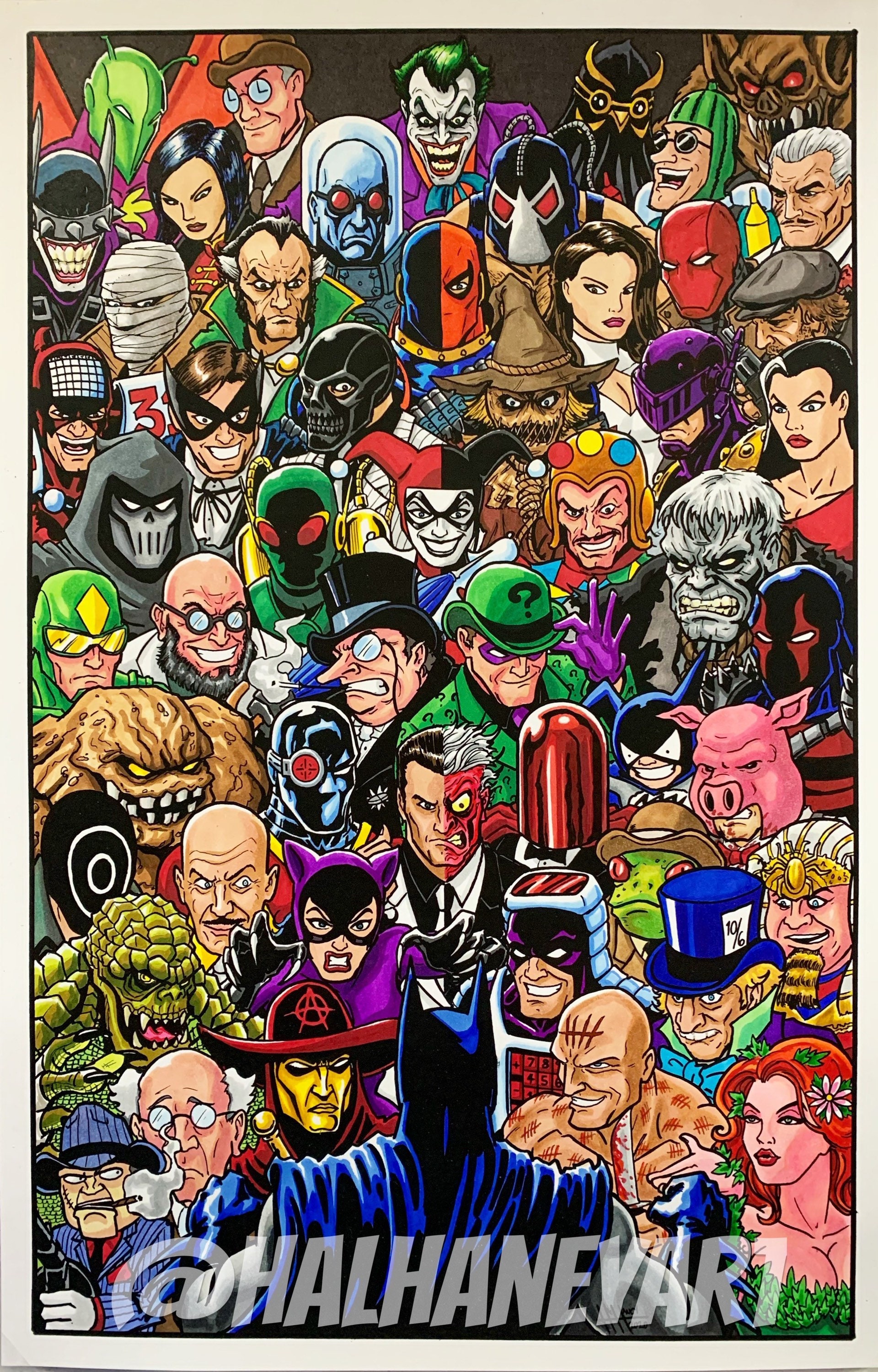 Batman Rogues Gallery 11x17 Fine Art Print - Etsy Australia