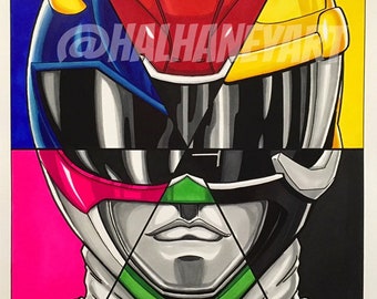 Power Rangers 6-way portrait - 11x17 Fine Art Print