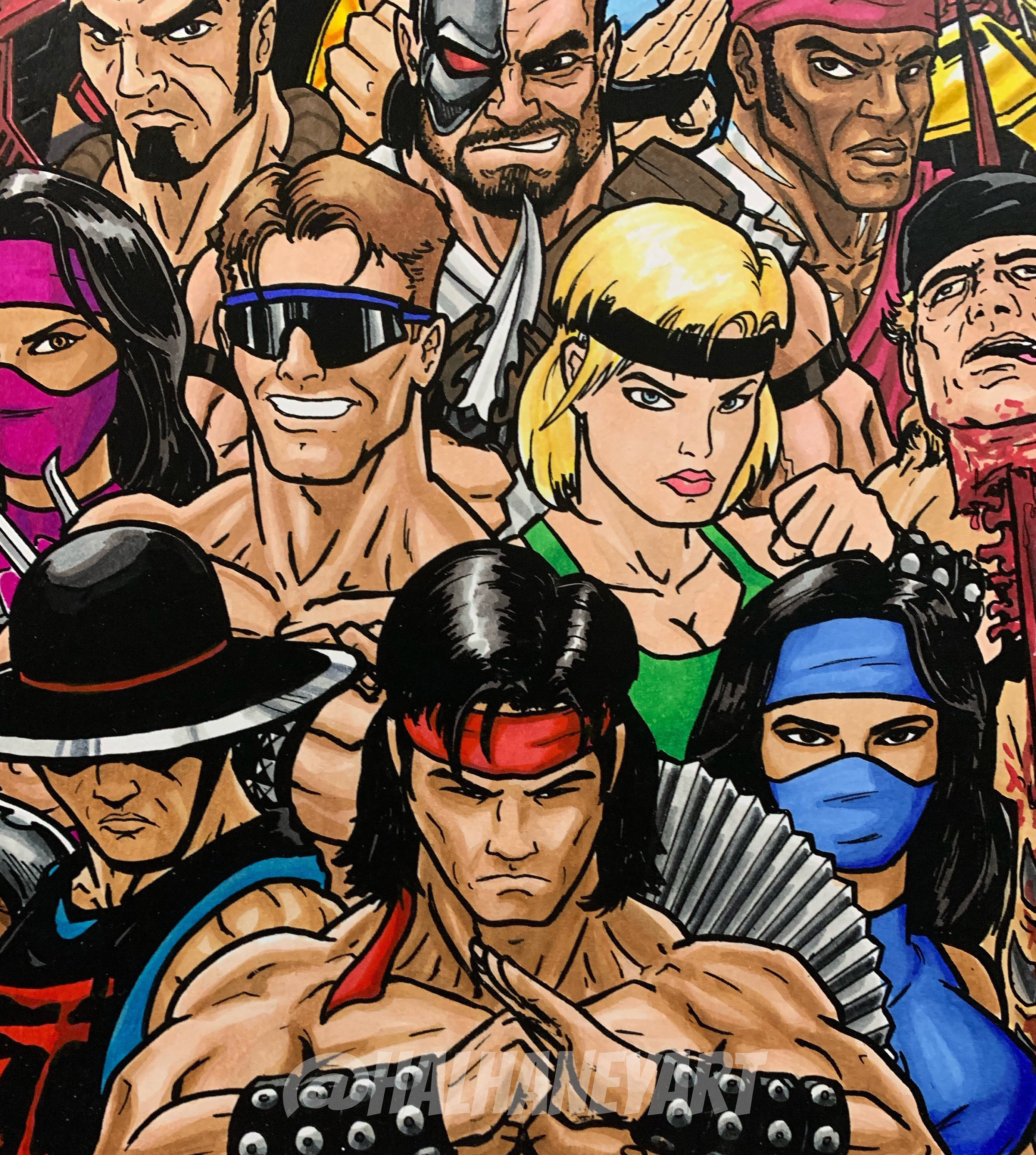 Mortal Kombat VS Street Fighter 11x17 Fine Art Print 