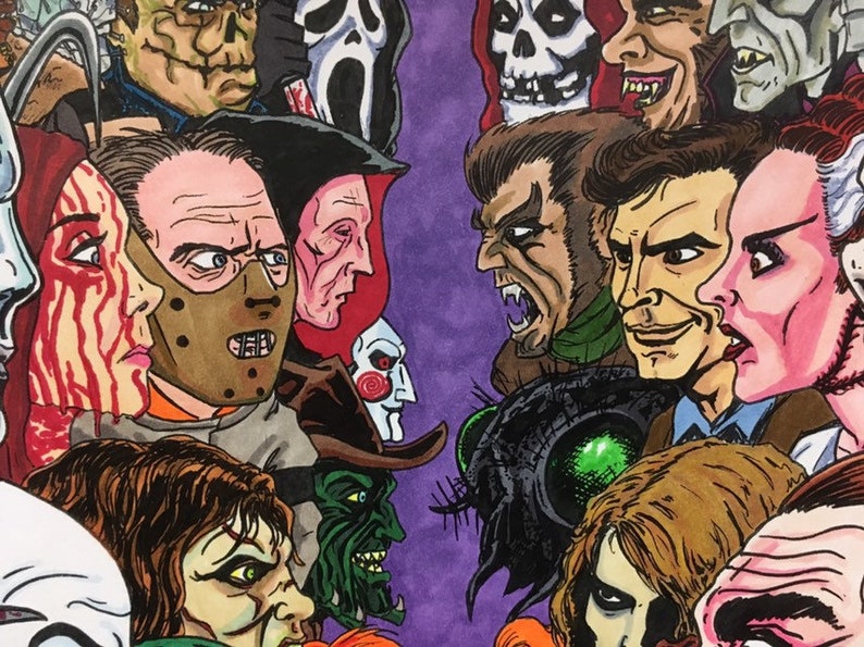 Modern Horror vs Classic Horror 11x17 Fine Art Prints | Etsy