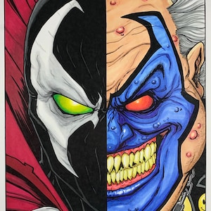 Spawn/Clown Split Portrait - 11x17 Fine Art Print