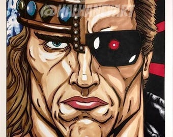Arnold Schwarzenegger Split - 11x17 Fine Art Print