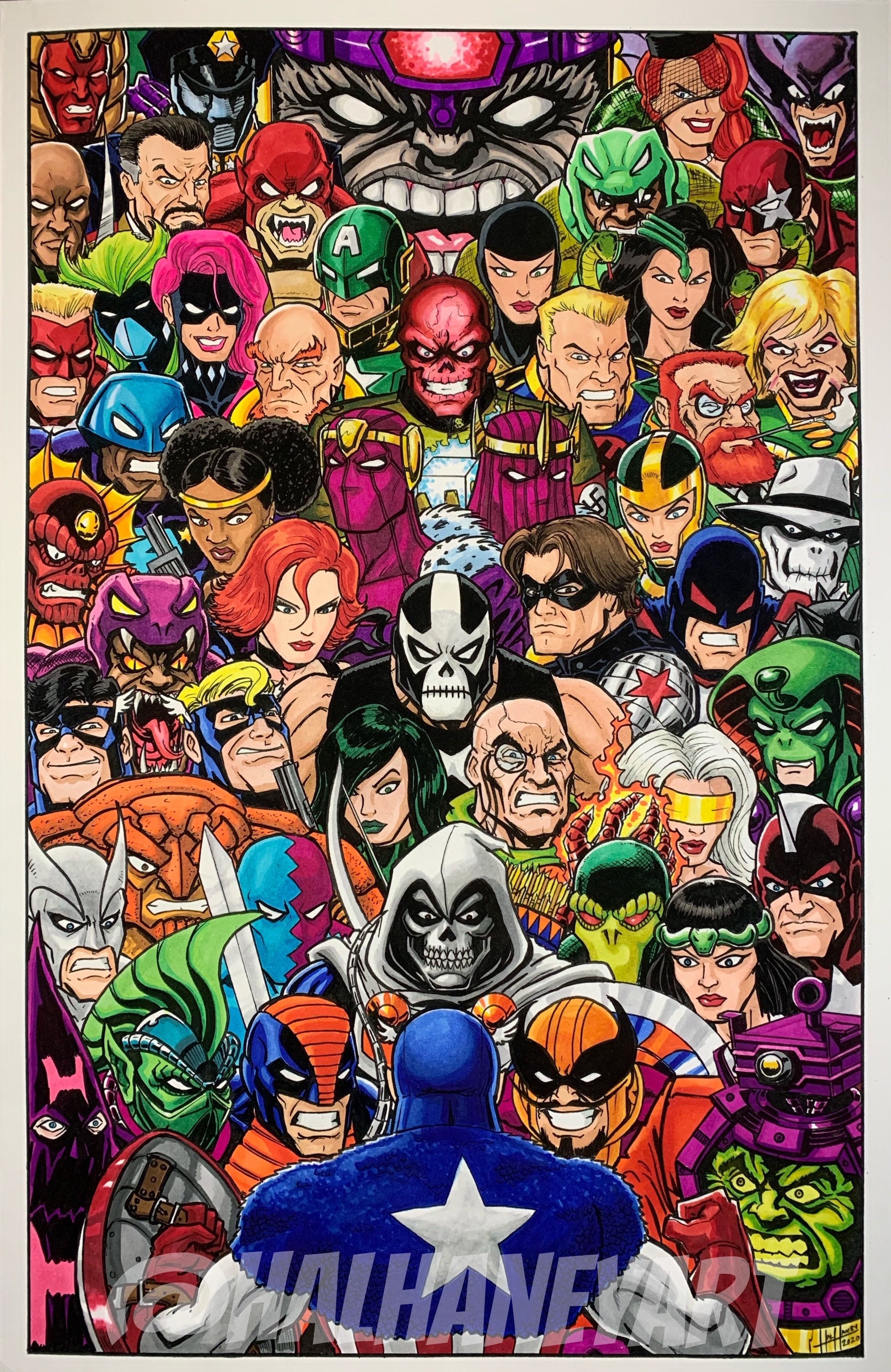 Captain America Rogues Gallery 11x17 Fine Art Print -  Portugal