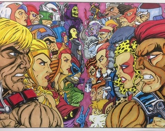 Masters of the Universe vs Thundercats - 11x17 Fine Art-Druck