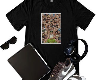 Flair 80s Rogues Gallery Collage T-Shirt
