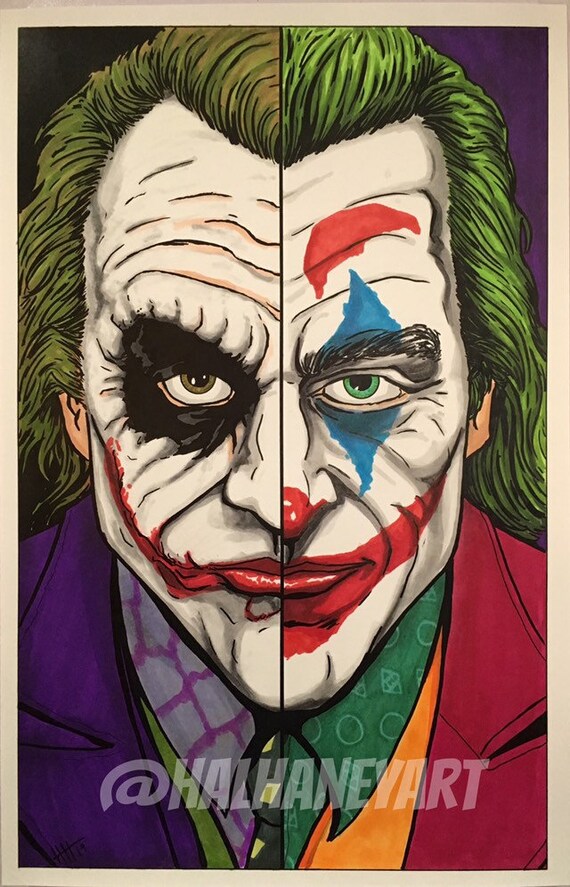 Ledger/Phoenix Joker Split 11x17 Fine Art Print | Etsy