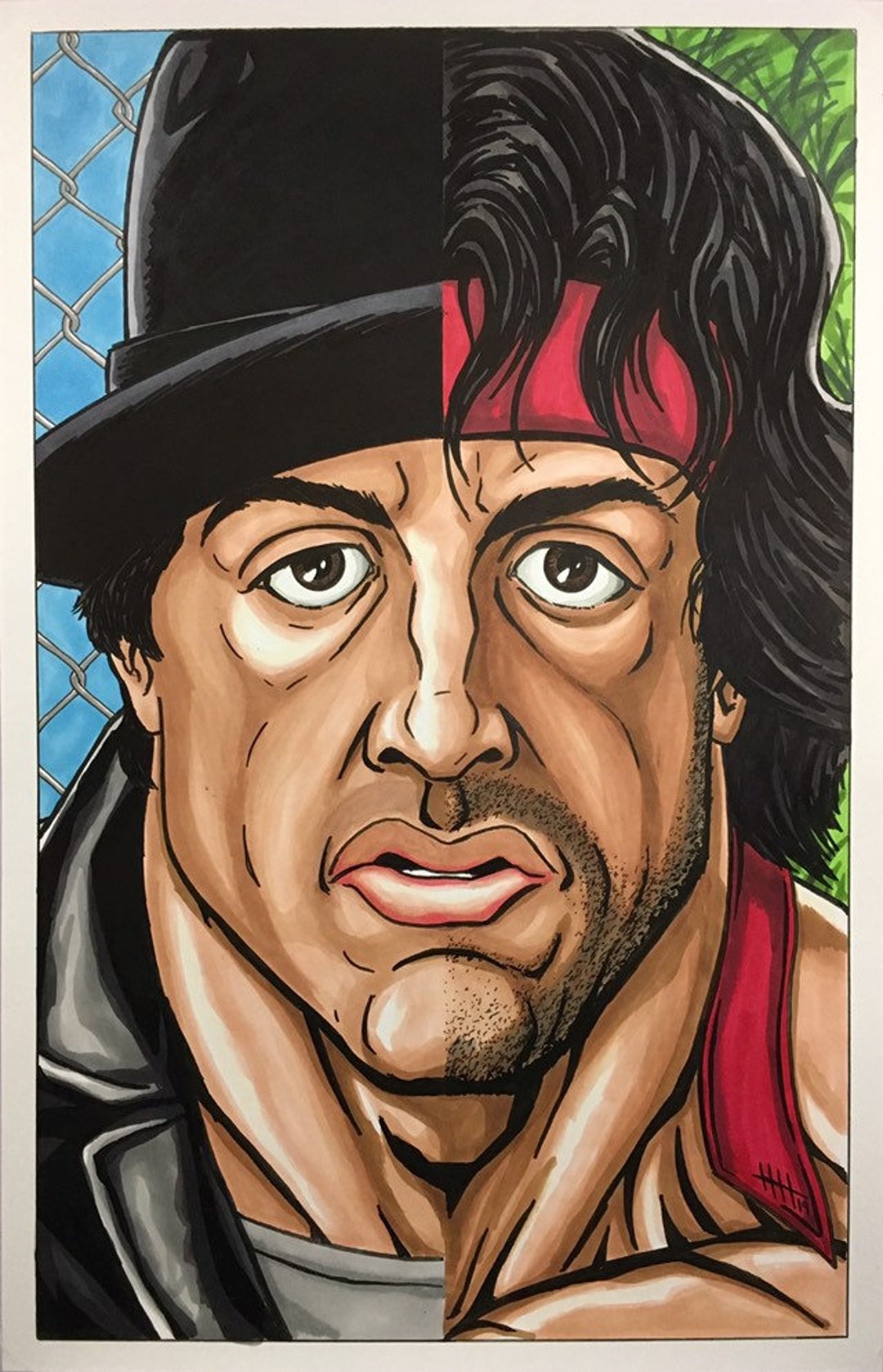 Sylvester Stallone Transformation - 11x17 Fine Art Print - Etsy