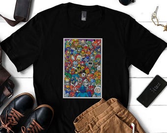 Mega Man Robot Masters Collage T-Shirt