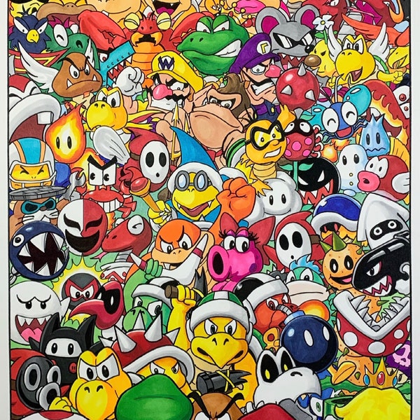 Mario Rogues Gallery - 11x17 Fine Art Print