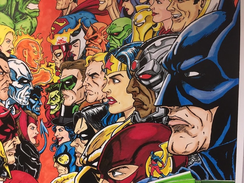 Marvel vs DC Heroes 11x17 Fine Art Print | Etsy