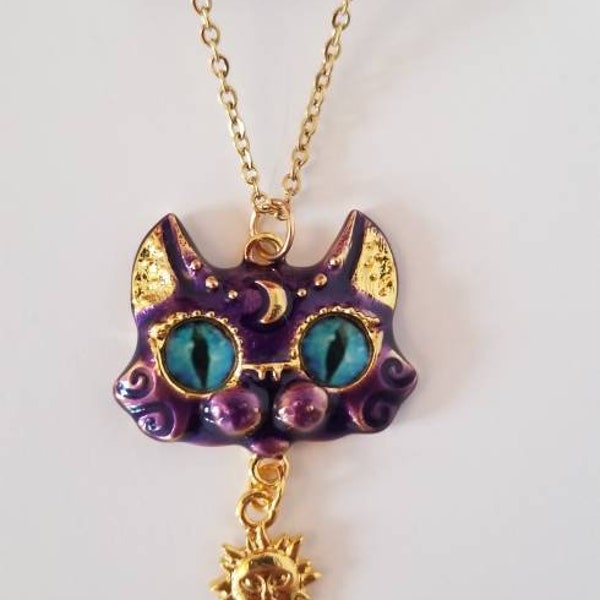 Collier chat sorcier