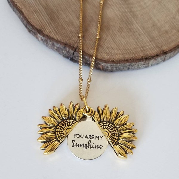 Collier à message "you are my sunshine"