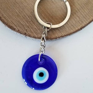 Nazar key ring, blue eye against the evil eye and lucky charm