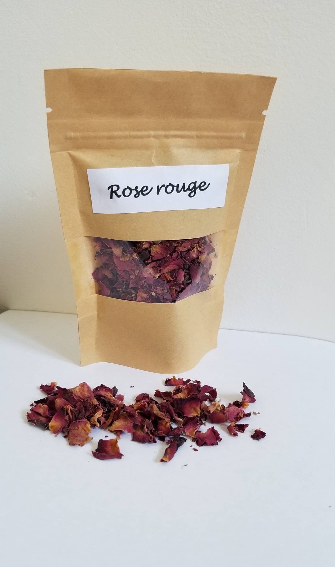 Sachet de Pétales Roses Rouges Séchées Pour Rituels, Bains ou Infusions.