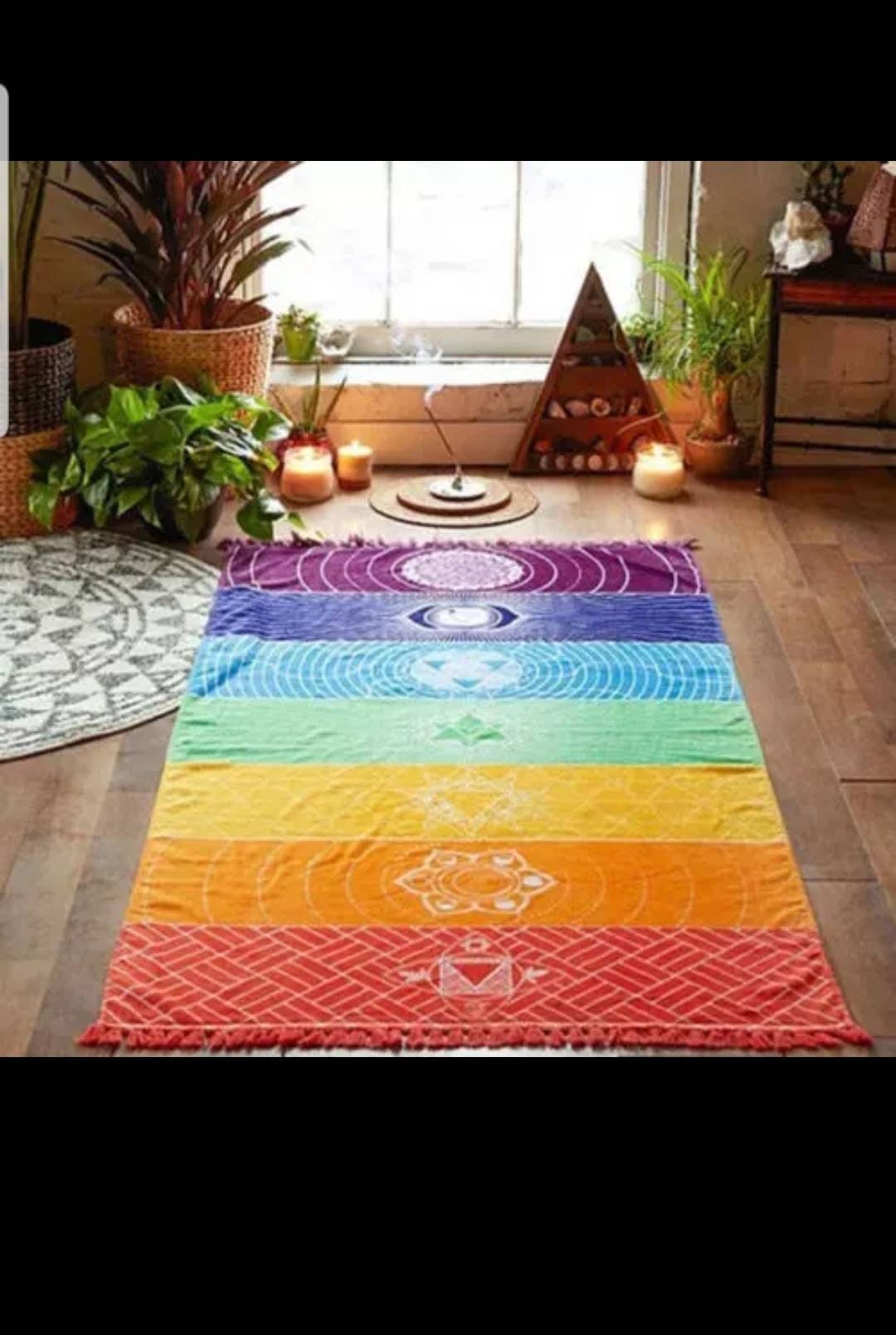 Tenture Tapis de Yoga Chakras