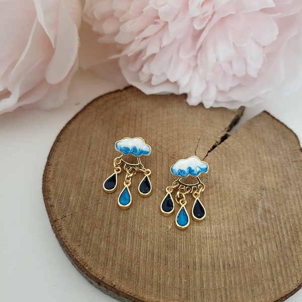 Rainy cloud earrings