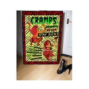 THE CRAMPS stay sick promotional poster,garage,goth,punk,stay sick,psychedelic jungle,a date with elvis,smell of female,look mom